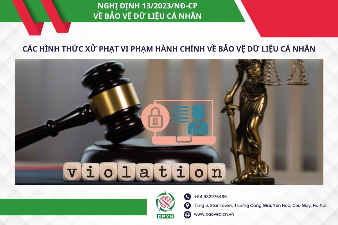 Các hình thức xử phạt vi phạm hành chính về bảo vệ dữ liệu cá nhân