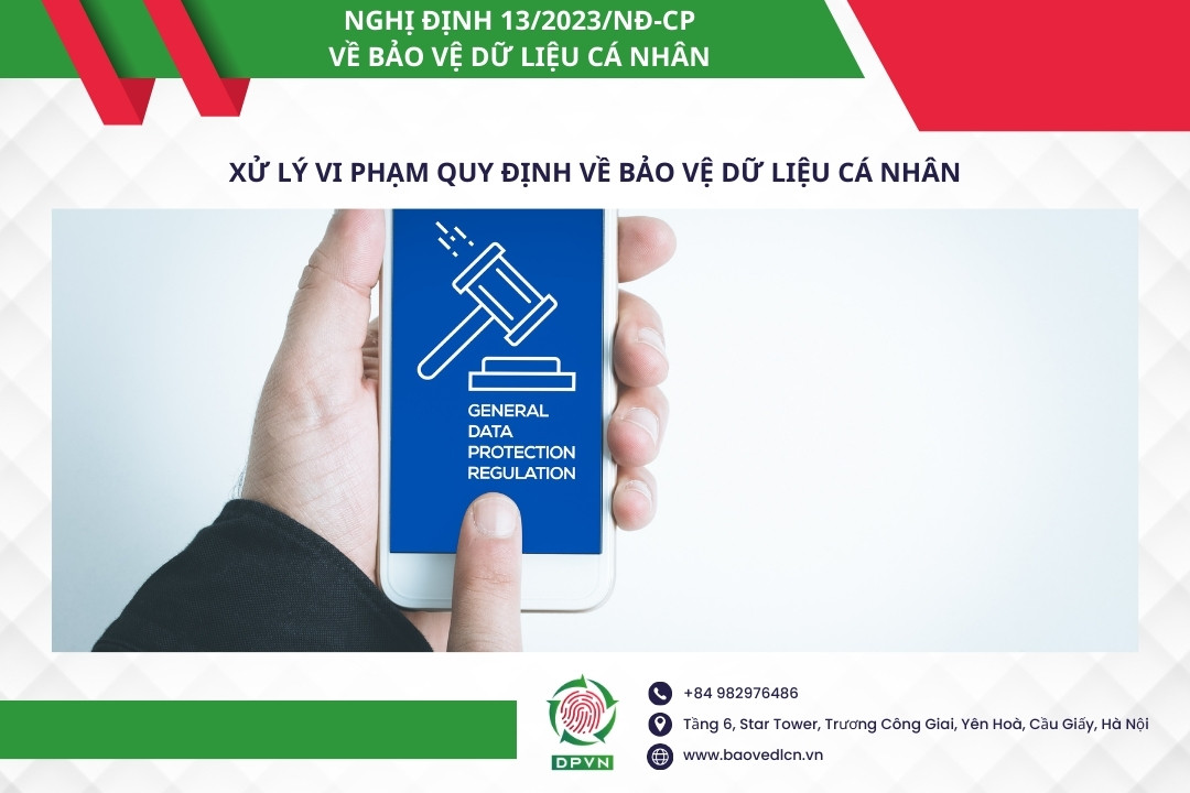 Xử lý vi phạm quy định về bảo vệ dữ liệu cá nhân