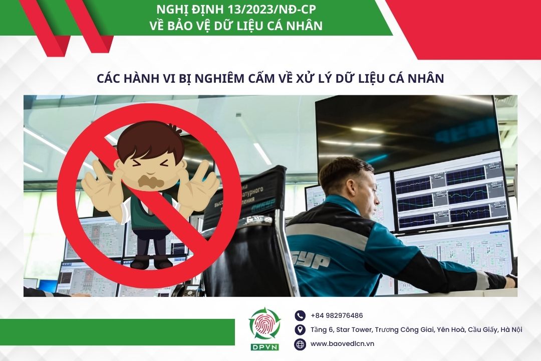 Các hành vi bị nghiêm cấm về xử lý dữ liệu cá nhân