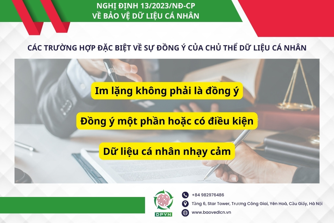 Các trường hợp đặc biệt về sự đồng ý của chủ thể dữ liệu cá nhân