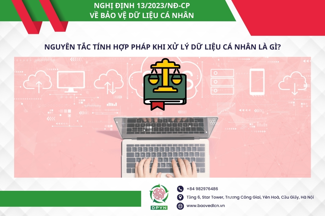 Nguyên tắc tính hợp pháp khi xử lý dữ liệu cá nhân là gì?