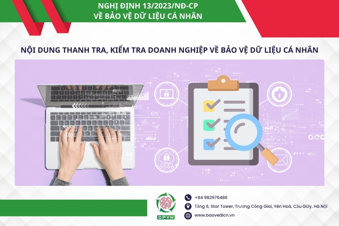 Nội dung thanh tra, kiểm tra doanh nghiệp về bảo vệ dữ liệu cá nhân