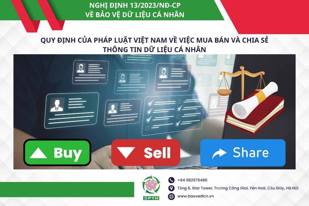 Quy định của pháp luật Việt Nam về việc mua, bán, chia sẻ thông tin dữ liệu cá nhân